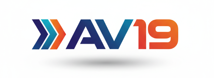 역동적인 AV19 로고