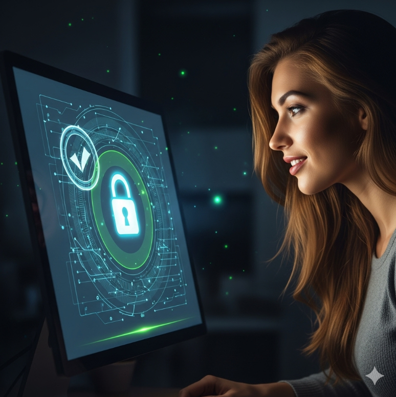 보안 인증 마크와 자물쇠 아이콘 포함된 그래픽. 신뢰와 안전성 강조. 보안 인증 마크와 자물쇠 아이콘 포함된 그래픽. 신뢰와 안전성 강조.